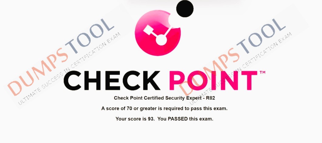 Verified passing score report for the Checkpoint 156-315.82 exam 1