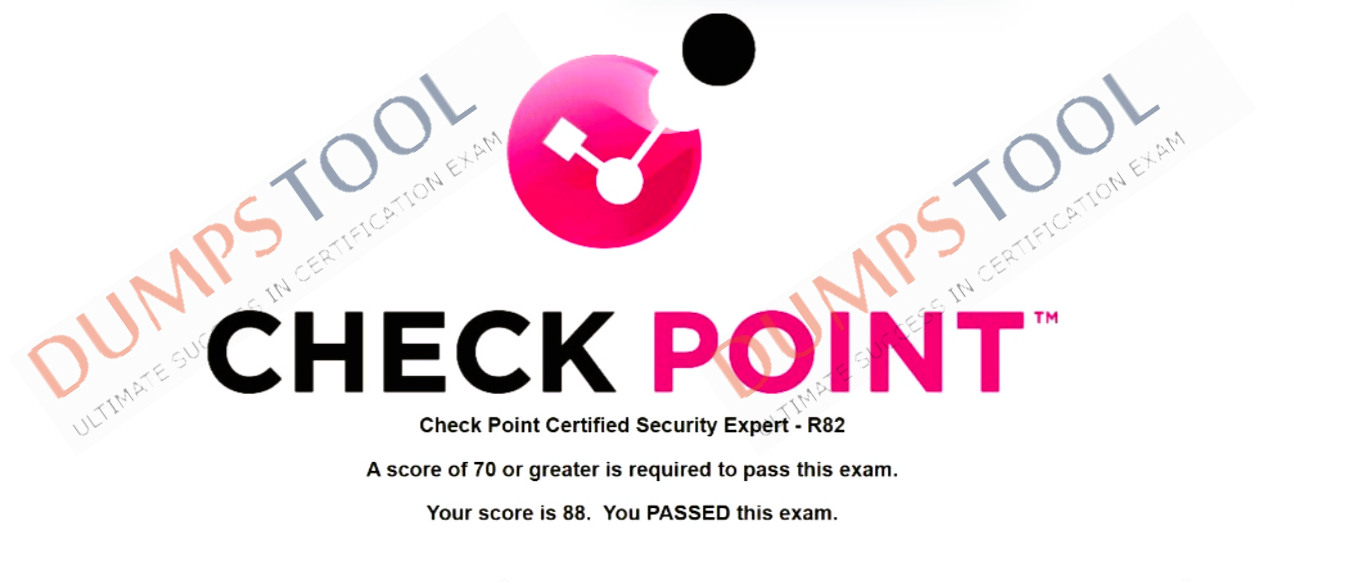 Verified passing score report for the Checkpoint 156-315.82 exam 2
